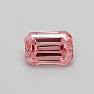0.34ct EMERALD Fancy Intense Pink VS1 Coloured Lab diamond