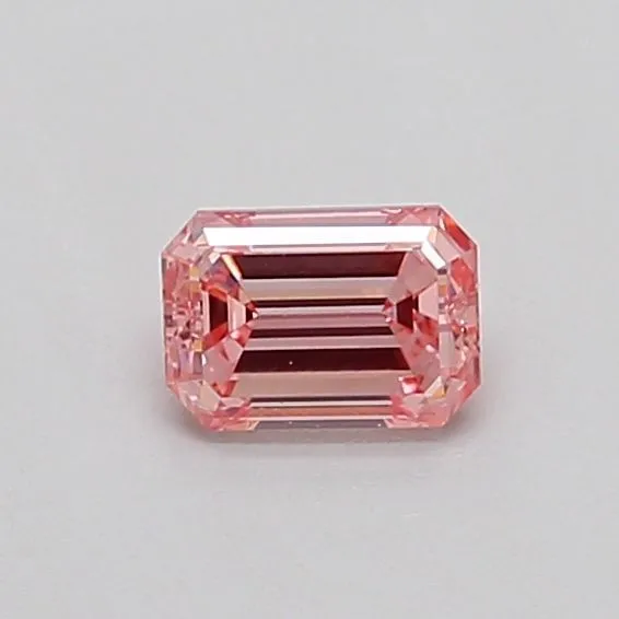0.34ct EMERALD Fancy Intense Pink VS1 Coloured Lab diamond