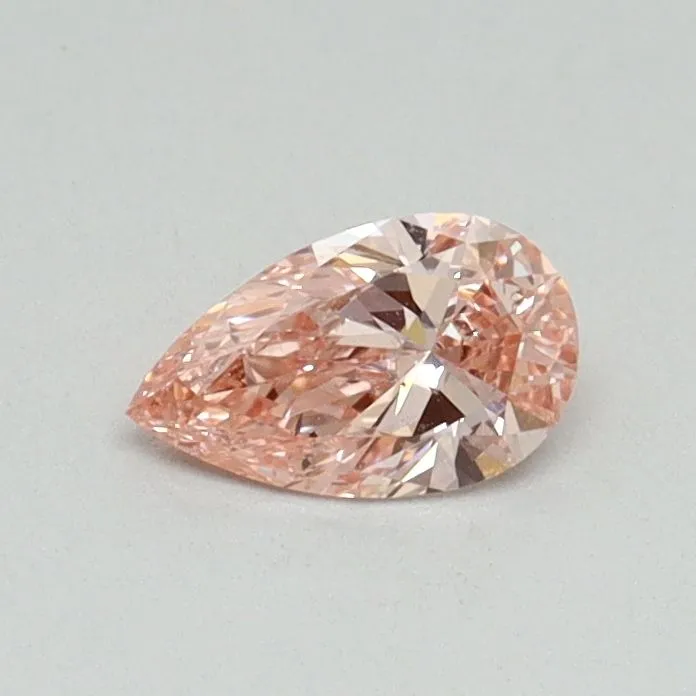 0.30ct PEAR Fancy Vivid Pink SI1 Coloured Lab diamond