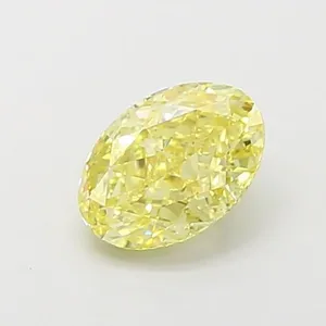 1.07ct OVAL Fancy Intense Yellow VS2 Coloured Lab diamond