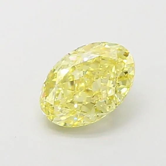 1.07ct OVAL Fancy Intense Yellow VS2 Coloured Lab diamond