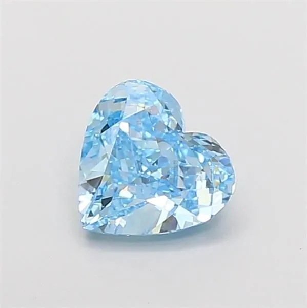 1.73ct HEART Fancy Vivid Blue VVS2 Coloured Lab diamond