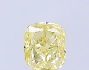 0.42ct CUSHION Fancy Yellow VS1 Coloured Lab diamond