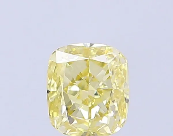 0.42ct CUSHION Fancy Yellow VS1 Coloured Lab diamond