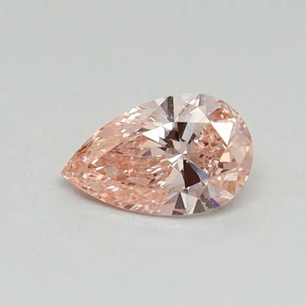 0.3ct PEAR Fancy Intense Pink VS1 Coloured Lab diamond