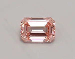 0.67ct EMERALD Fancy Vivid Pink VVS2 Coloured Lab diamond