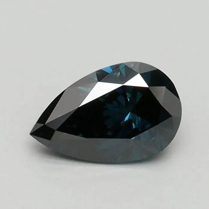 0.51ct PEAR Fancy Deep Blue SI2 Coloured Lab diamond