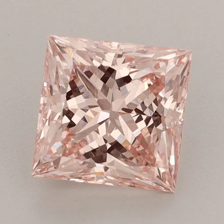 1.91ct PRINCESS Fancy Intense Pink VVS2 Coloured Lab diamond
