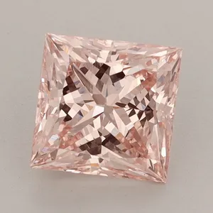 1.91ct PRINCESS Fancy Intense Pink VVS2 Coloured Lab diamond