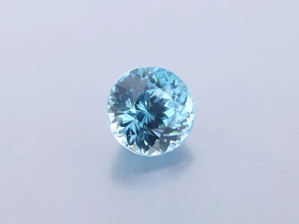 2.26ct Blue Zircon, Round cut gemstone