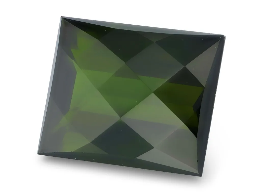 3.3ct Green Tourmaline, Chequerboard gemstone