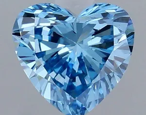 0.52ct HEART Fancy Vivid Blue VS1 Coloured Lab diamond