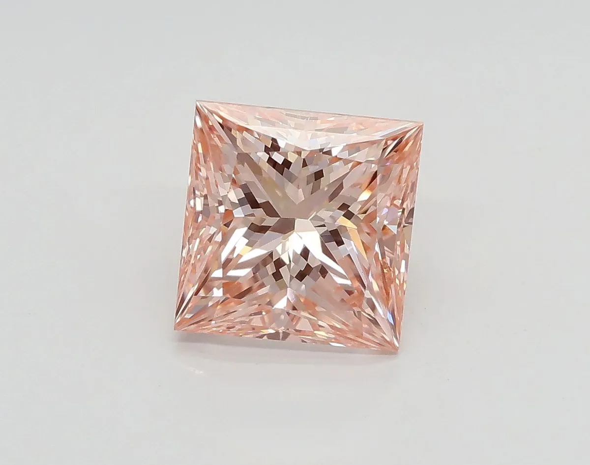 2.02ct PRINCESS Fancy Intense Pink VS1 Coloured Lab diamond