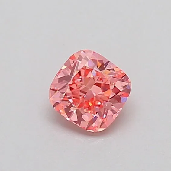 0.34ct CUSHION Fancy Vivid Pink VS2 Coloured Lab diamond