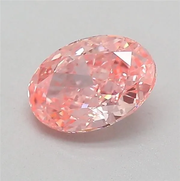 0.72ct OVAL Fancy Vivid Pink VS1 Coloured Lab diamond