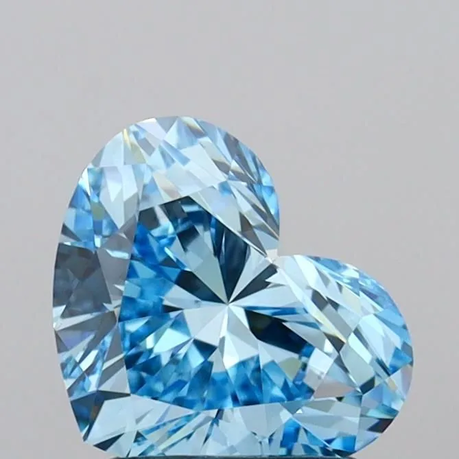 1.50ct HEART Fancy Vivid Blue VS1 Coloured Lab diamond