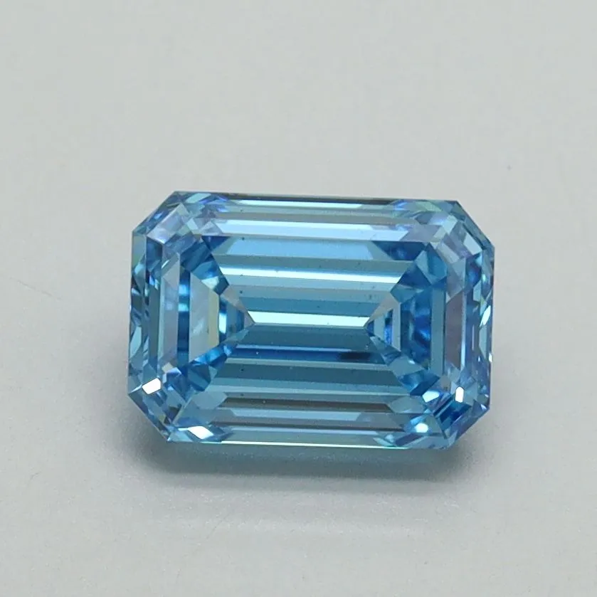 1.07ct EMERALD Fancy Vivid Blue VS1 Coloured Lab diamond