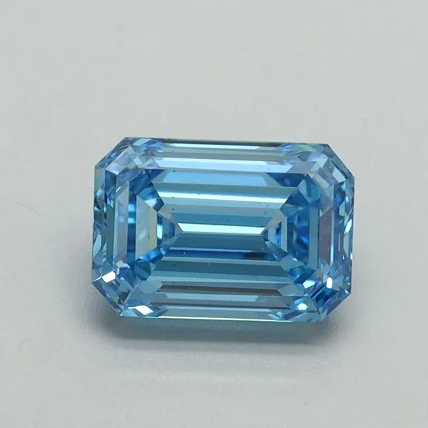 1.07ct EMERALD Fancy Vivid Blue VS1 Coloured Lab diamond