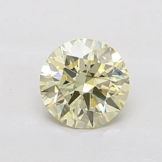 1.09ct ROUND Fancy Light Yellow VS2 Coloured Lab diamond