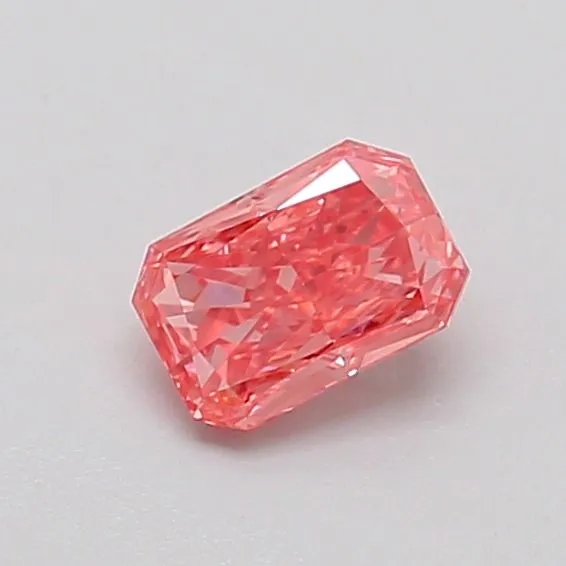 0.39ct RADIANT Fancy Vivid Pink VS2 Coloured Lab diamond