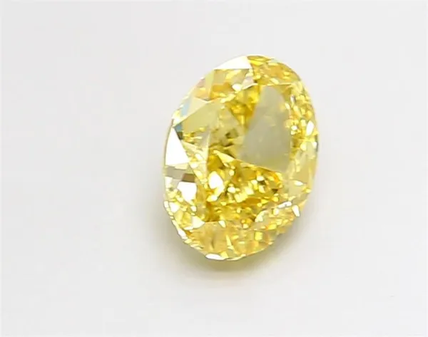 1ct OVAL Fancy Vivid Yellow VS1 Coloured Lab diamond
