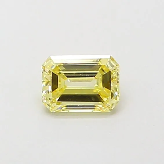 0.33ct EMERALD Fancy Yellow VS1 Coloured Lab diamond