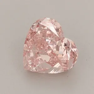 0.81ct HEART Fancy Vivid Pink VS1 Coloured Lab diamond