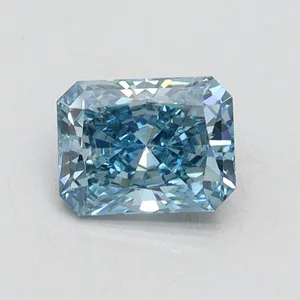 0.76ct RADIANT Fancy Vivid Blue VS1 Coloured Lab diamond