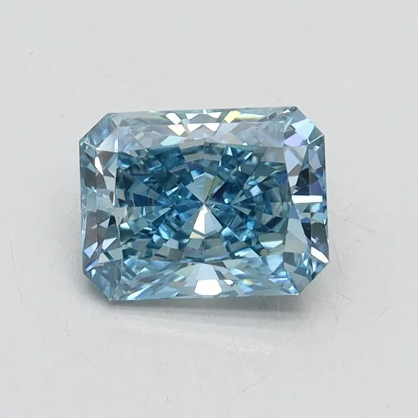 0.76ct RADIANT Fancy Vivid Blue VS1 Coloured Lab diamond