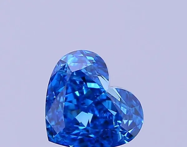 1.01ct HEART Fancy Vivid Blue VS1 Coloured Lab diamond