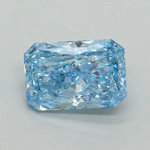 1.19ct RADIANT Fancy Vivid Blue VS2 Coloured Lab diamond