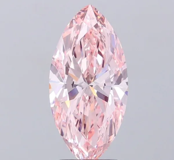 2.38ct MARQUISE Fancy Intense Pink VVS2 Coloured Lab diamond