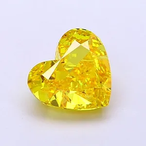 1.35ct HEART Fancy Vivid Yellow VVS1 Coloured Lab diamond