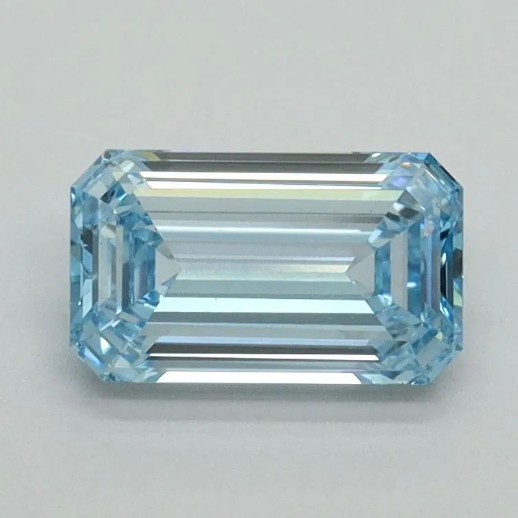 1.05ct EMERALD Fancy Intense Blue VS1 Coloured Lab diamond