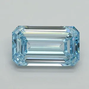 1.05ct EMERALD Fancy Intense Blue VS1 Coloured Lab diamond
