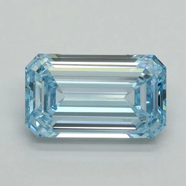 1.05ct EMERALD Fancy Intense Blue VS1 Coloured Lab diamond