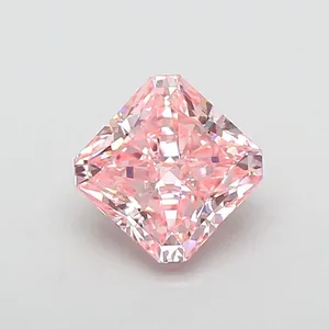 1.25ct RADIANT Fancy Vivid Pink VVS2 Coloured Lab diamond