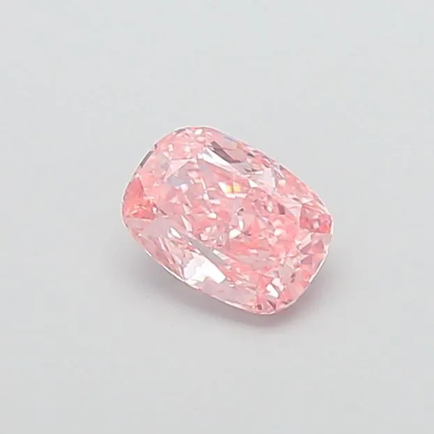 1.29ct CUSHION Fancy Vivid Pink VS1 Coloured Lab diamond