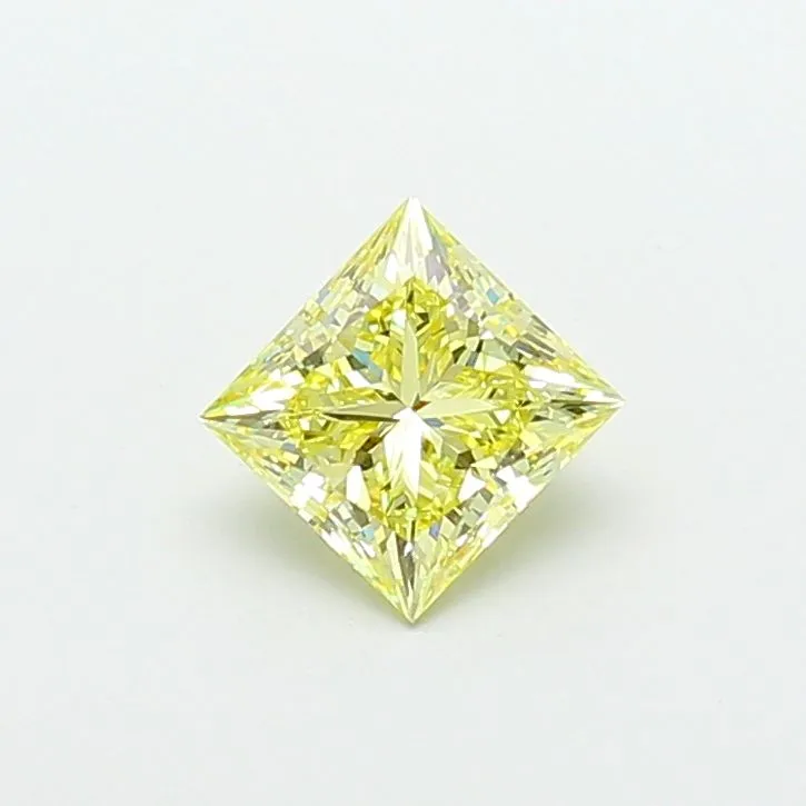2.07ct PRINCESS Fancy Yellow VS1 Coloured Lab diamond