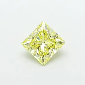 2.07ct PRINCESS Fancy Yellow VS1 Coloured Lab diamond