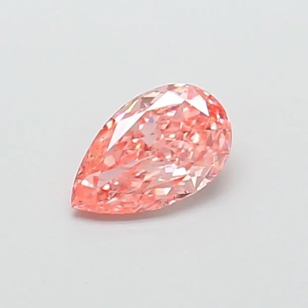 0.90ct PEAR Fancy Vivid Pink SI1 Coloured Lab diamond