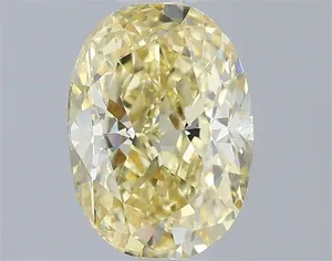 0.67ct OVAL Fancy Yellow VVS2 Coloured Lab diamond
