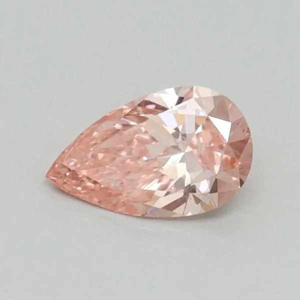 0.37ct PEAR Fancy Vivid Pink VS2 Coloured Lab diamond