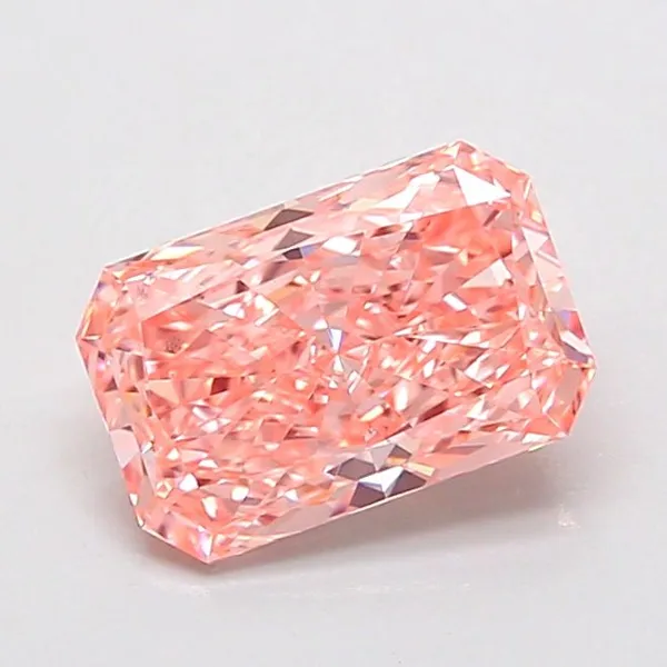 1.14ct RADIANT Fancy Vivid Pink VS1 Coloured Lab diamond