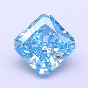 1.02ct RADIANT Fancy Vivid Blue VVS2 Coloured Lab diamond