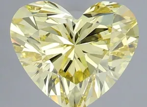 1.05ct HEART Fancy Intense Yellow VVS2 Coloured Lab diamond