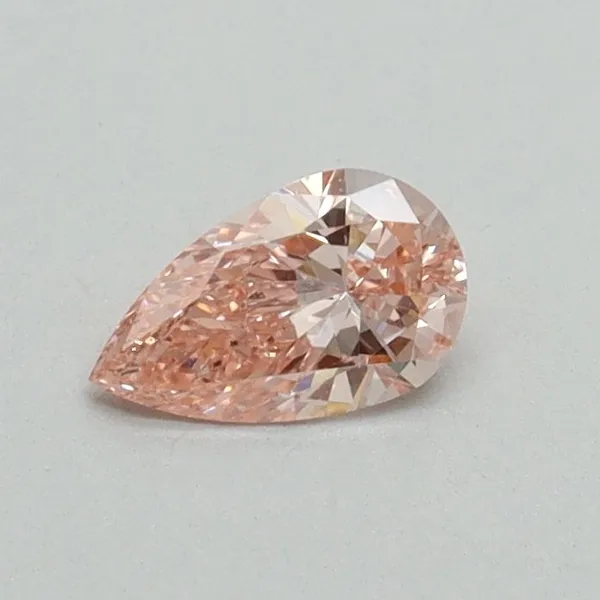 0.3ct PEAR Fancy Vivid Pink VS1 Coloured Lab diamond