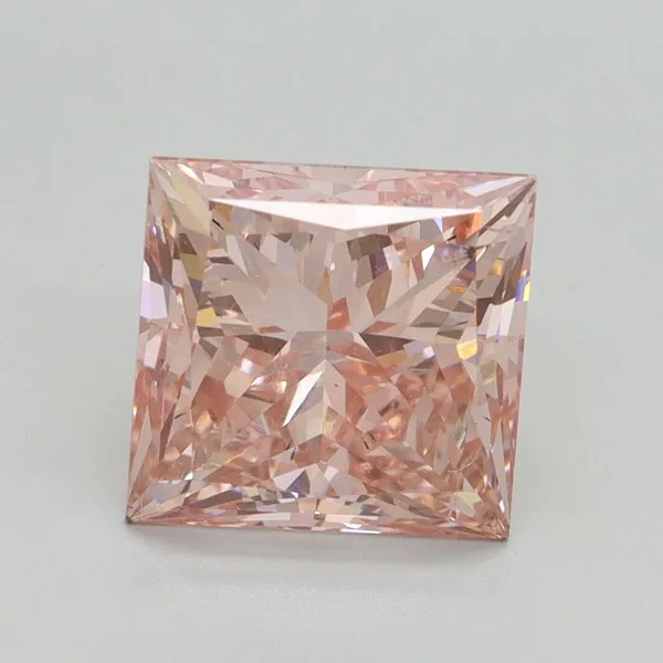 3.01ct PRINCESS Fancy Pink SI1 Coloured Lab diamond