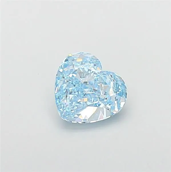 1.64ct HEART Fancy Vivid Blue VVS2 Coloured Lab diamond