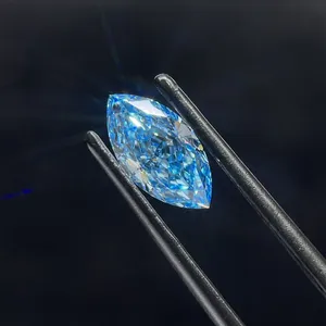 1.21ct MARQUISE Fancy Vivid Blue VVS2 Coloured Lab diamond